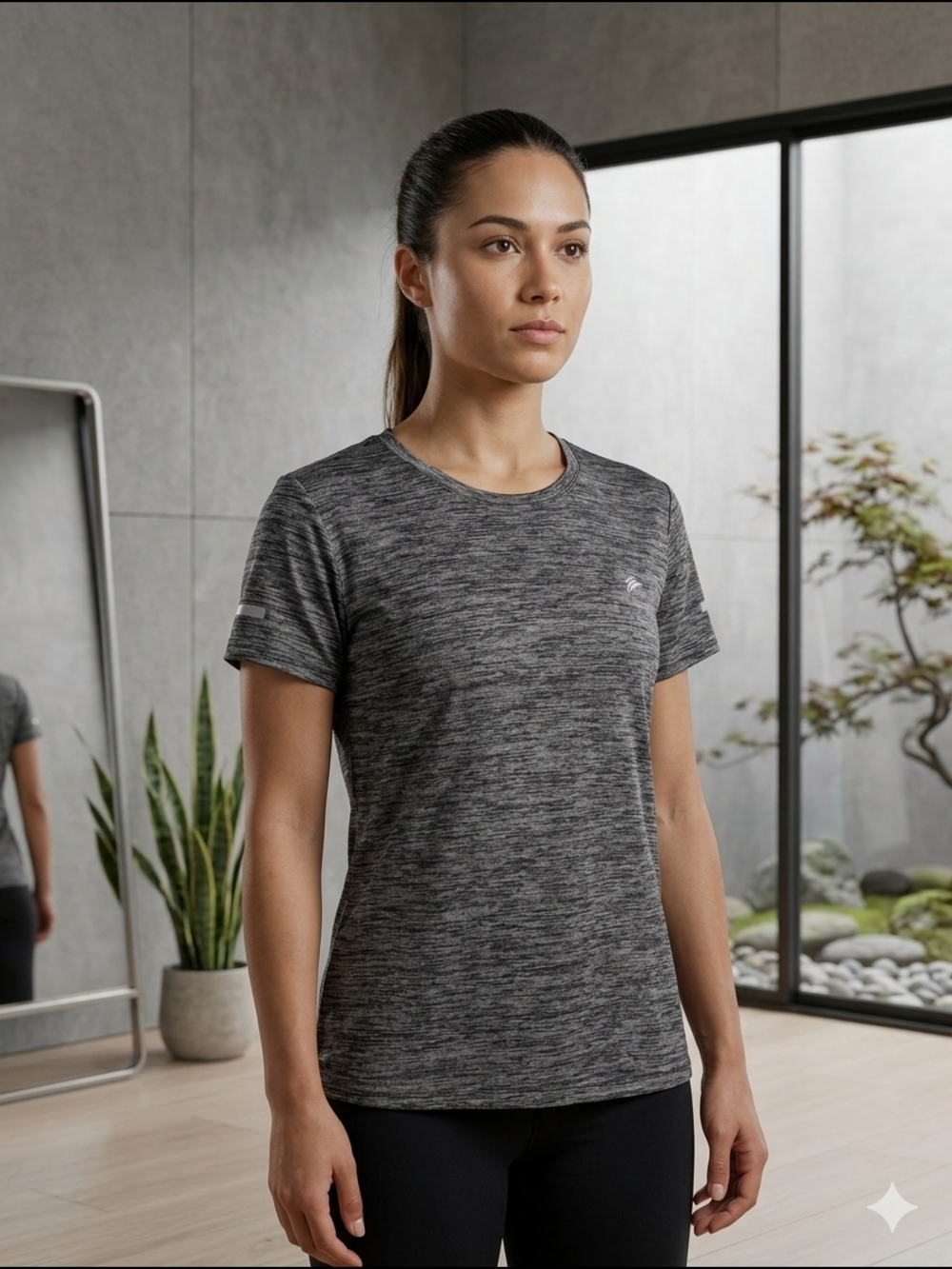 Sporto Athletic Women's Gray Space-Dye Performance Tee | XL (EUC)